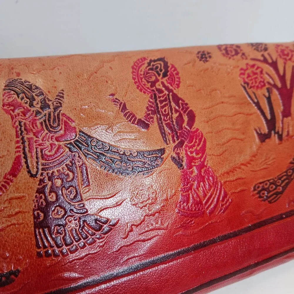 Genuine Leather Shantiniketan Clutch Women's Wallet Boho Handmade